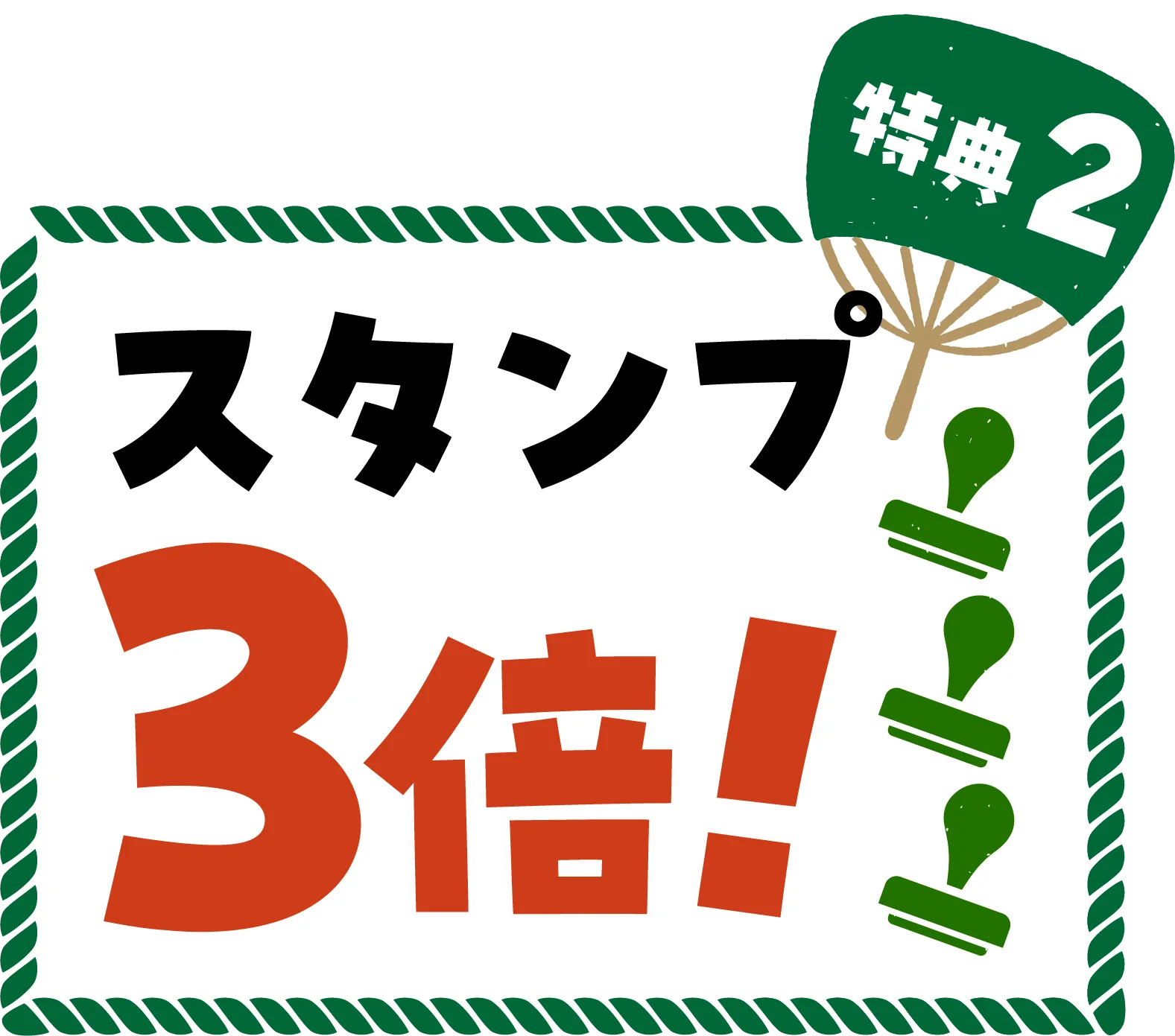 特典2　アプリスタンプ3倍